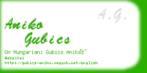 aniko gubics business card